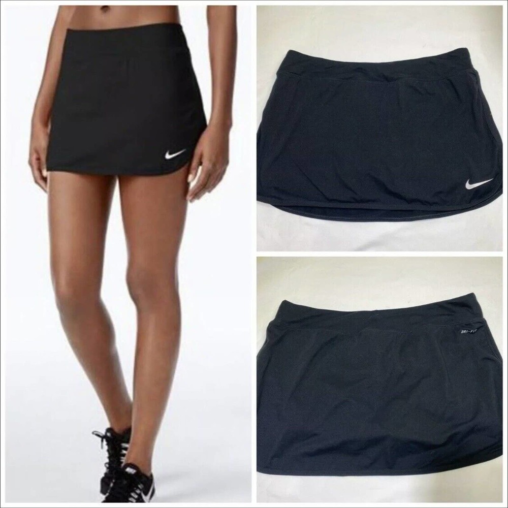 Nike Women’s Court Pure Tennis Skirt-Skort Black Size Womens Medium 728777-010 - Picture 1 of 10